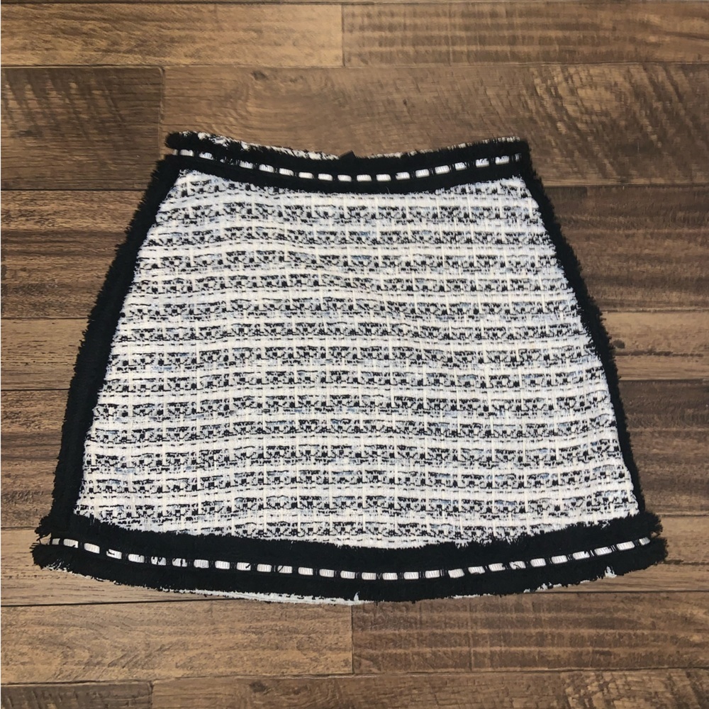 Alexis black white tweed skirt revolve classic winter boho designer casual $300 - Picture 6 of 9
